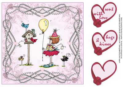 Little Birdie Birthday Party Quick Card