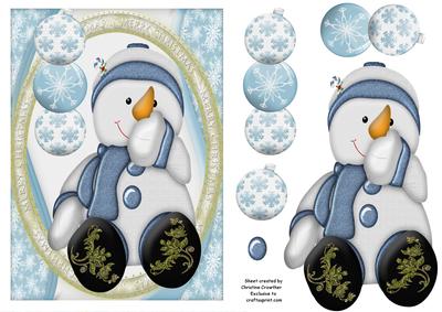 Giggling Snowman - Blue