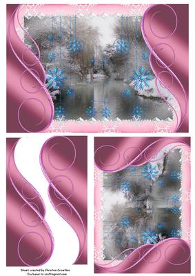 Embellished Winter Scene Card Front and Gift Tag 2
