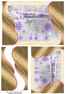 Embellished Winter Scene Card Front and Gift Tag 1