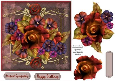 Taupe Floral Fantasy for Birthday Sympathy or Any Occasion