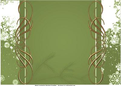 Gold and Soft Green Christmas Background 1