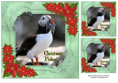 Christmas Fishes Quick Card with Gift Tags