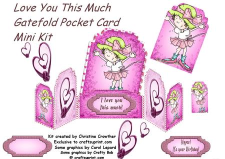 Love You This Much Gatefold Pocket Card Mini Kit