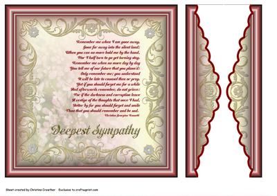 Deepest Sympathy Remember by Christina Rossetti