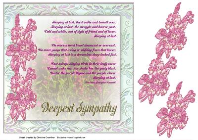 Deepest Sympathy Sleeping at Last by Christina Rossetti