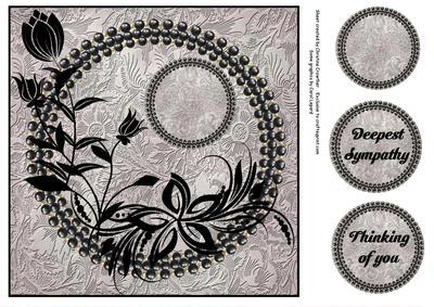 Floral Silhouette - Thinking of You - Deepest Sympathy