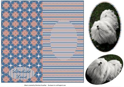 Absolute Love Shaggy Dog Dl No Hole Fold Back Card