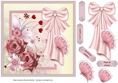 Pink Roses and Lilies Love