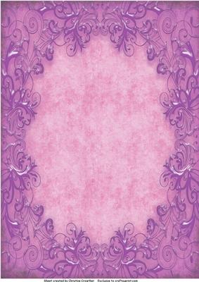 Lilac Metallic Swirls on Pink Background