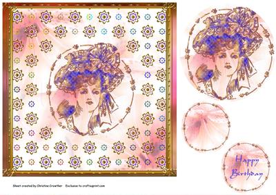 Victorian Lady Birthday Quick Card