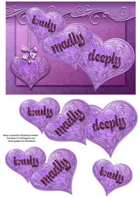 Truly Madly Deeply Lilac - Wedding, Valentine, Anniversary