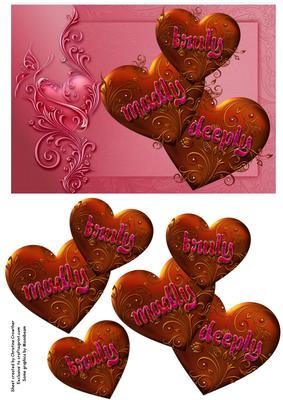 Truly Madly Deeply Pink Bronze - Wedding, Valentine, Romance