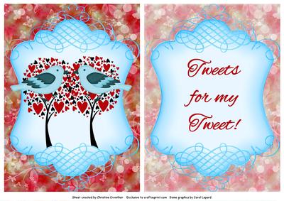Tweets for My Tweet! Lovebirds Quick Card with Insert Panel