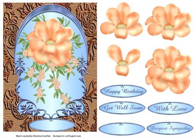 Peachy Flowers on Arch Mat for Many Occasions