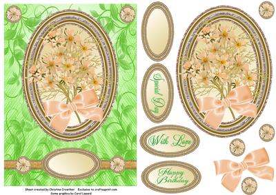 Peachy Floral Profusion with Love Special Day Birthday