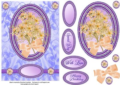 Peachy Profusion (purple) with Love Special Day Birthday
