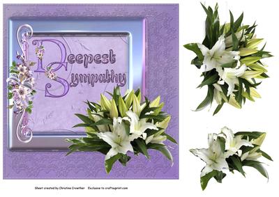 Deepest Sympathy with White Lilies