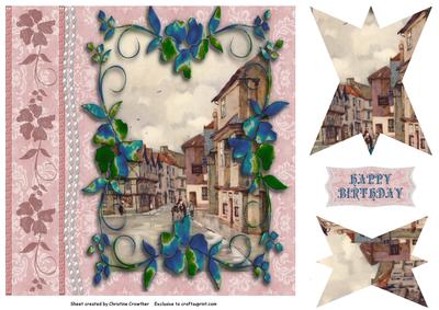 Axbridge Somerset 1927 Scenic Birthday Fancy Pyramid