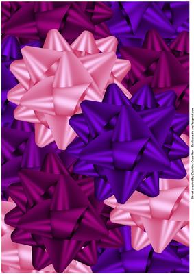 Purple & Pink Gift Wrap Bows Vibrant Background