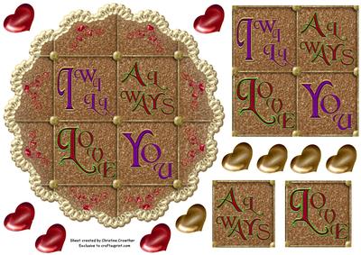 I Will Always Love You Decoupage Topper