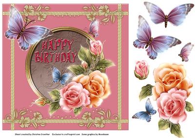 Rosy Roses Happy Birthday