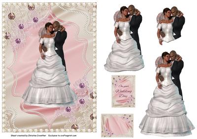 On Your Wedding Day Bride & Groom Pastel & Pearls