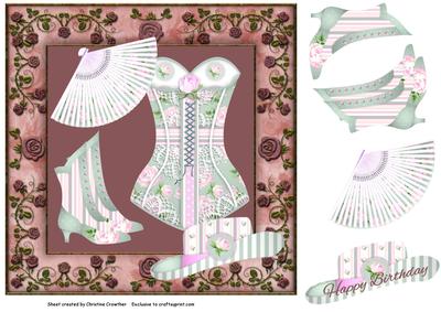 Victorian Closet in Pink Rose Frame