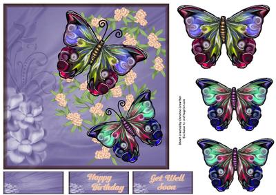 Beautiful Butterflies Birthday, Get Well, Any Occasion