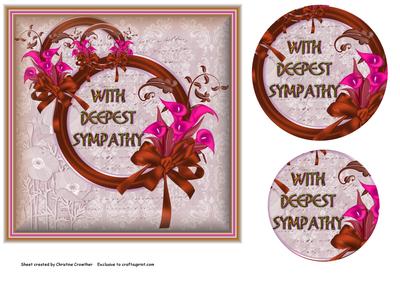 Deepest Sympathy Calla Lily - Pink Bronze