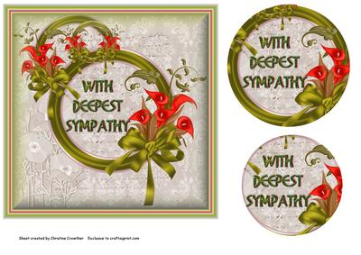 Deepest Sympathy Calla Lily - Red Olive