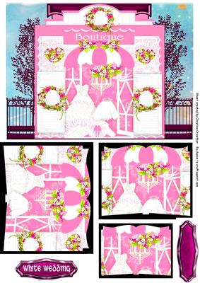 White Wedding Boutique Fancy Shaped Pyramid