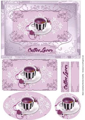 Coffee Lover in Pink with Multi-shaped Pyramid