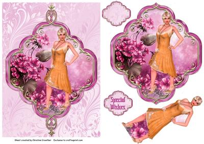 Roaring Twenties - Flapper Girl in the Pink Special Wishes