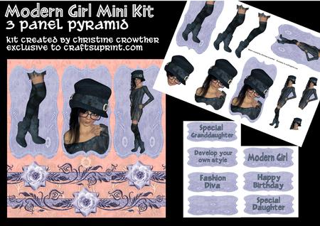 Modern Girl 3 Panel Pyramid Mini Kit