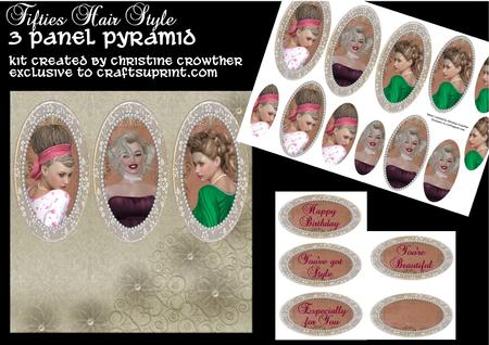 Fifties Hair Style 3 Panel Pyramid Mini Kit