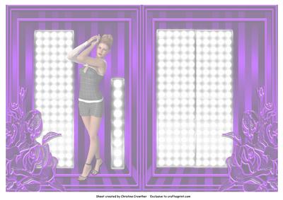 60's Pinup Femme Fatale - Purple Insert