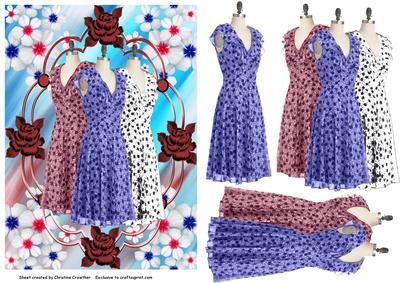 Patriotic Dress Display - Usa Uk Red White & Blue