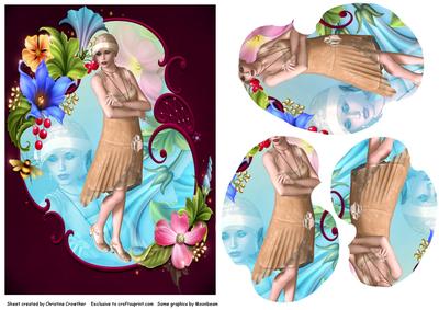 Roaring Twenties Floral Flapper Girl