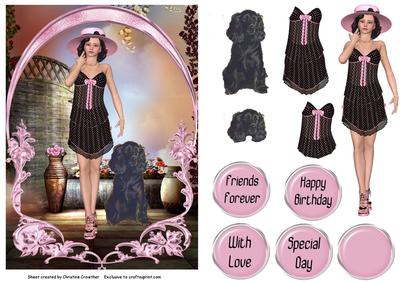 A Girl and Her Dog - Birthday Love Friends Special Day