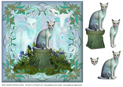 Proud to Be Feline - Vintage White Cat