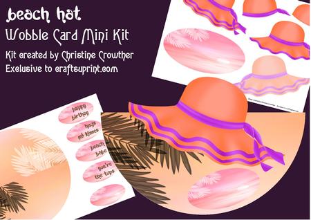 Beach Hat Topped Wobble Card Mini Kit