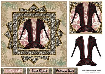Fashion Diva - Eight Point Star Framed Studded Stilettos