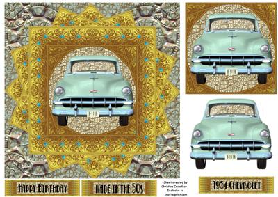 Made in the 50s - Eight Point Star Framed 1954 Chevrolet