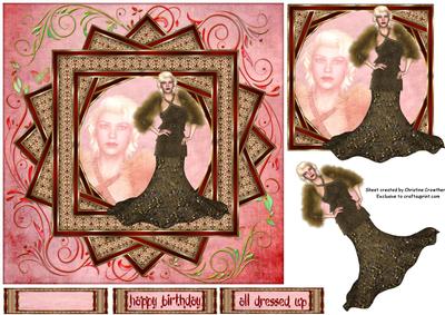 All Dressed Up - Eight Point Star Framed Lady