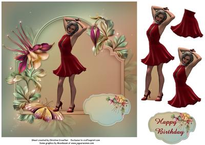 Norma Jean in Red Dress