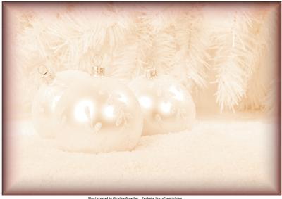 Creamy Christmas Baubles Background