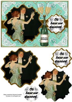 Oh How We Danced Wedding/anniver Ornate Mat Double Pyramid