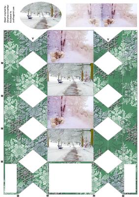 Winter Walks Cracker Box with Gift Tag