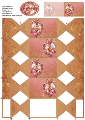 Christmas Baubles Cracker Box with Gift Tag